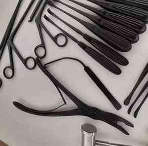 Juego de instrumentos quirúrgicos de laminectomía Manual de acero inoxidable de alta calidad, instrumento de timpanoplastia ortopédica de columna vertebral con revestimiento negro - Product Image 2