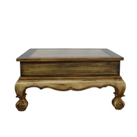 Table basse de style européen, reproduction antique, table à thé vintage en bois, table centrale pour le salon