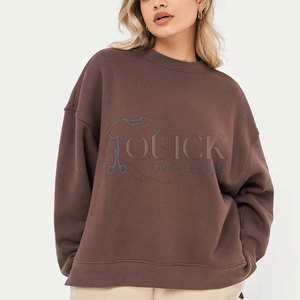 Sudadera de lana Sherpa hecha a medida para mujer, frente de invierno, antiarrugas, ecológica, transpirable, de poliéster/tela de algodón, cálida y suave - Product Image 3