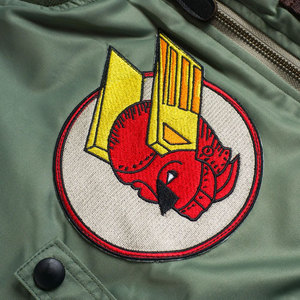 OEM Custom Winter Wear Men's Oversized Bomber Jacket <b>Canvas</b> Waterproof Stand Collar Front Logo Wholesale - Product Image 6