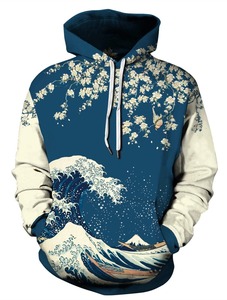 Nuevas sudaderas con capucha al por mayor impresas en 3D para mujer, sudaderas con capucha personalizadas de diseño elegante, Jersey de algodón orgánico 100% de alta calidad - Product Image 3