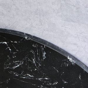 Plateau de table rond en marbre naturel Calcite noire avec motif nuage poli, diamètre 60 cm, épaisseur 15 mm, MB039 - Product Image 5