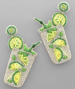 Pendientes Redondos Bordados con Cuentas de Semillas Hechos a Mano para Mujeres y Niñas, Pendientes Hechos a Mano de Alta Calidad de la India - Product Image 3
