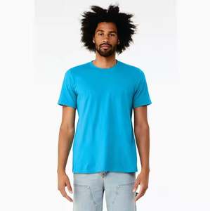 Camiseta clásica de algodón transpirable de estilo liso con cuello redondo para hombre, marca e impresión personalizadas, suministro OEM disponible - Product Image 1