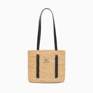 Bolsa de paja ecológica hecha a mano, diseño personalizado, bordado, nueva moda, bolsa de playa de verano, cierre de cremallera, precio al por mayor - Product Image 5