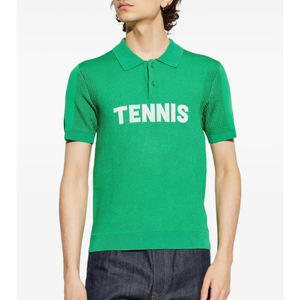 Polo ajustado de alta calidad para hombre para el verano, nuevas camisas de solapa de punto acanalado con cierre de botones y técnicas bordadas - Product Image 2