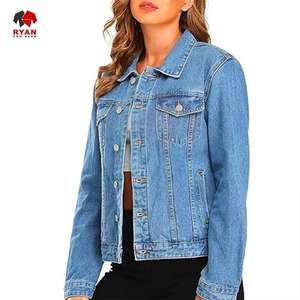 Chaqueta vaquera acolchada para mujer Ryan Pro Gear con bordado de logotipo personalizado de tela transpirable - Product Image 1