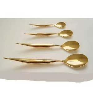 Wedding Forks Spoons Knife Luxury Stainless Steel Cutlery Silver and Gold Finishing Metal Flatware <b>Set</b> for Hotels Food - Product Image 6