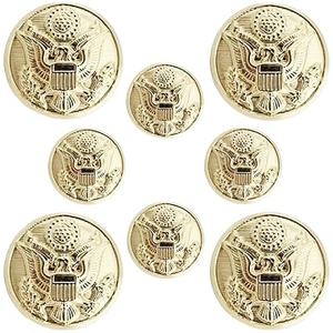 Botones de Metal con Forma de Lentejuelas, con Base de Latón y Baño de Oro Personalizado, para Decoración de Uniformes, Técnicas Pulidas, SUPER FORCE - Product Image 1