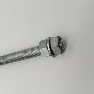 Boulon à double armement galvanisé à chaud avec <span class=keywords><strong>tige</strong></span> <span class=keywords><strong>filetée</strong></span> à <span class=keywords><strong>4</strong></span> écrous - Product Image 4