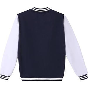 แจ็กเก็ตทีมตัวแทน/แจ็คเก็ตขนสัตว์ขนสัตว์ของผู้ชายแจ็กเก็ตเลตเตอร์แมนพร้อมแขนเสื้อหนังที่อัปโหลดด้วยชุดกีฬา - Product Image 4