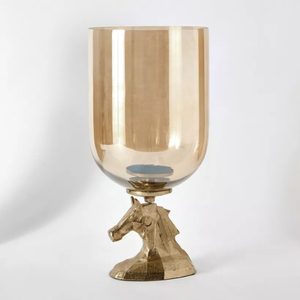 Elegante candelabro de piso de hotel Candelabro de metal y vidrio Ideal para decoración del hogar Uso en interiores Disponible en India - Product Image 1