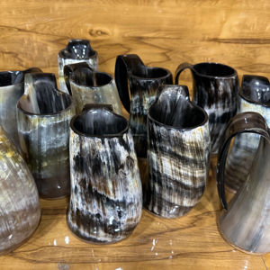 Tazas de cuerno de búfalo de la mejor calidad, cuernos para beber, taza de cuerno vikingo de India, jarra para fiesta de Club, tazas de cerveza - Product Image 1