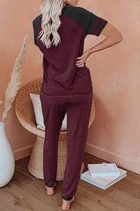 Two Piece Set Women Tracksuit Off Shoulder T Shirt Crop Top Pencil Pants Leggings Set Crop Top - Product Image 6