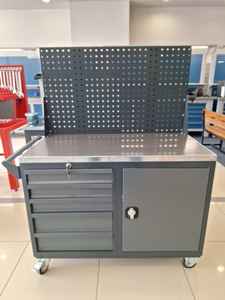 Panel perforado Taller Garaje Gabinete de herramientas de metal/Carro de herramientas con cajones para trabajo pesado - Product Image 6