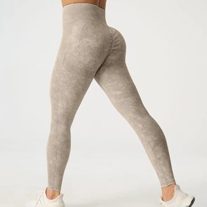 Leggings décontractés pour femmes de haute qualité, personnalisés, en Spandex/Polyester/Coton, taille mi-haute, unis, respirants, sans coutures, tricotés, fabriqués au Pakistan - Product Image 3