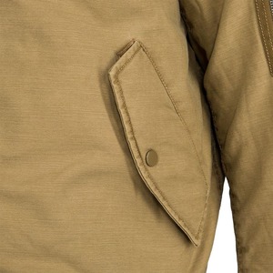 แจ็คเก็ตบอมเบอร์ผู้ชายสีดำมีปกตั้งกันลมมีซิปสำหรับฤดูหนาว - Product Image 5