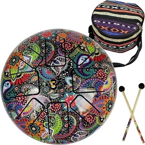 Vajilla Redonda de Hierro Pintada de Estilo Clásico con Temática Musical - Product Image 1