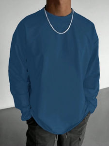 เสื้อออกกำลังกายแขนยาวของผู้ชายแขนยาวแห้งเร็วลูกเรือฟิตเนสระบายอากาศได้แขนยาว - Product Image 5