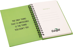 Carnet de réunion de bureau élégant Olivia International, format A5, couverture rigide, reliure spirale, papier personnalisé 80 g/m², 192 pages, aux meilleurs prix - Product Image 5