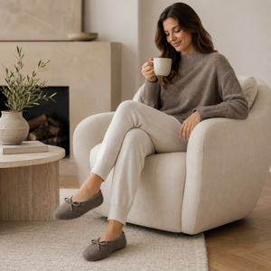 Chaussons en cachemire tricotés de Mongolie intérieure, doux, luxueux et chauds, pour la maison, vente en gros - Product Image 4