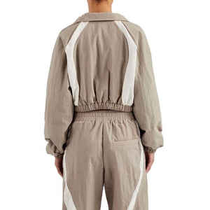 Conjunto de 2 piezas para mujer, chaqueta cortavientos transpirable estampada de primavera, pantalón, chándales transpirables - Product Image 5