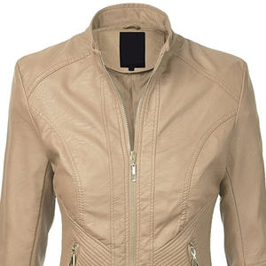 Chaquetas de Motociclista de Cuero Genuino para Mujer, Estilo Nuevo, Transpirables, con Camuflaje, Bordado, Relleno de Algodón, Diseño Deportivo y Elegante - Product Image 2