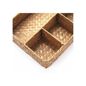 Panier d'organisateur de jonc de mer en gros de haute qualité Caddy d'ustensile naturel pour des outils de cuisine fournisseur vietnamien - Product Image 2