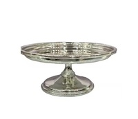 Bol à fruits en métal personnalisé avec base en aluminium, design moderne et durable pour la maison, l'hôtel, le restaurant, les fêtes, couleur argent