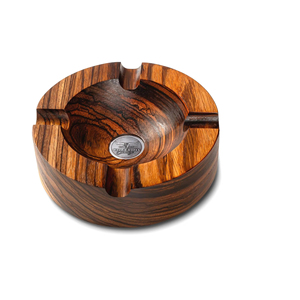 Cenicero redondo pulido oscuro de gran venta, madera de alta calidad para el hogar y la Oficina para fumar - Product Image 1