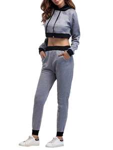 Custom <b>Women's</b> Jogging <b>Suit</b> for <b>Women</b> Cropped Track <b>Suit</b> Cotton Fleece Wholesale Tracksuit for <b>Women</b> - Product Image 1