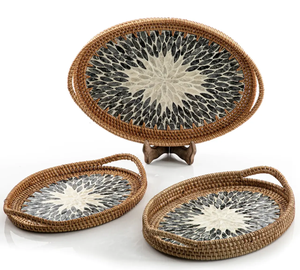 Good Quality Set Of 2 Round Shape MOP <b>Serving</b> Tray Latest Design Hot Selling Dessert <b>Serving</b> Tray <b>Dish</b> For Home Ans Kitchen - Product Image 6