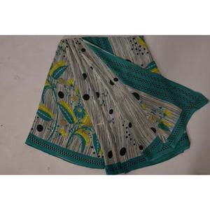 Vintage Poly Art Soie Sari Indien Imprimé Tissu pour Couture Quilting Artisanat DIY Upcycling Projets pour les Saisons d'Automne - Product Image 6