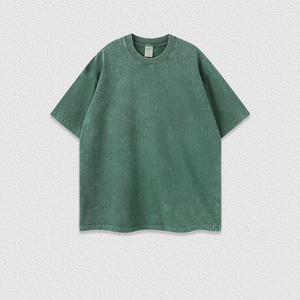 High Quality Oversized <b>Acid</b> Washed T Shirt Men Vintage T-shirts <b>Drop</b> Shoulder Streetwear Shirt Printing Plain Oversized - Product Image 2