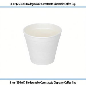 Bicchiere da Caffè Usa e Getta Biodegradabile in Amido di Mais da 250ml (8 oz) - Product Image 2