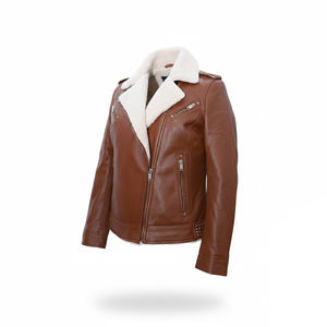 Chaqueta de Piel Sintética para Mujer, de Alta Calidad, a la Moda, con Cuero Genuino, Venta Caliente 2025 - Product Image 3