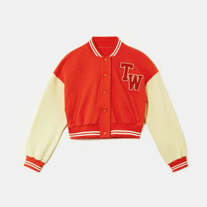 แจ็คเก็ตวาร์ซิตี้แฟชั่นใหม่สำหรับผู้หญิง ฤดูหนาว ระบายอากาศได้ดี ผลิตจากหนังแท้และขนสัตว์/โพลีเอสเตอร์ พร้อมกระดุมและกระเป๋าด้านหน้า - Product Image 6