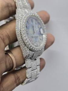 Reloj de Lujo Totalmente Automático con Diamantes Moissanite VVV, Mecanismo Visible con Estilo - Product Image 4