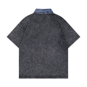 Camiseta Personalizada con Logotipo, 100% Algodón, Cuello en V, Estilo Casual, Retro, Lavada, Vintage, para Hombre, OEM, Impresión Serigráfica, Transpirable, con Diseño Gráfico - Product Image 3