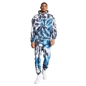 Survêtement Tie Dye pour hommes, sweat à capuche et joggeurs, ensemble deux pièces, tenue décontractée, gym, entraînement, streetwear - Product Image 1