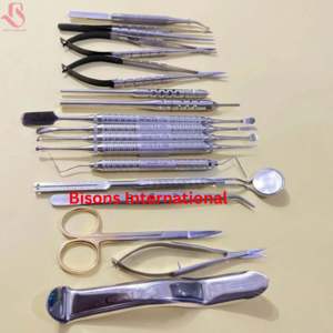 BISONS Venta al por Mayor, Juego de Instrumentos de Microcirugía Dental de Acero Inoxidable 316L de Alta Calidad con Certificación CE, 16 Piezas, Periodoncia Oral - Product Image 4