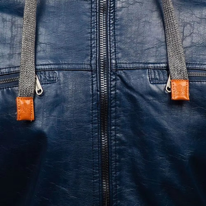 Chaqueta de Cuero Genuino Desgastada para Motociclista, Diseño Profesional, Material de Alta Calidad, Chaqueta de Cuero para Hombre a Bajo Precio - Product Image 5