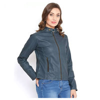 Veste en cuir véritable 100 % pour femme, haute qualité, doublure en coton respirant, couleurs personnalisées, broderie décorative, vente chaude en gros