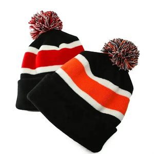 Winter Warm New Fashion Multi-color Customized Sized Customized Manufacturer Cheap Price Knitted Ice Hockey Beanie Caps - Product Image 1
