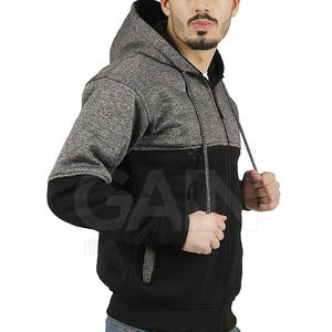 Men Winter Fashion Plain <b>Thick</b> <b>Fleece</b> Breathable Eco-Friendly Zipper Hoodies Custom Logo for Sale Online - Product Image 4