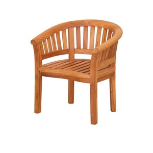 arm <b>chair</b> <b>garden</b> teak <b>wood</b> rounded handmade indonesia furniture - Product Image 1