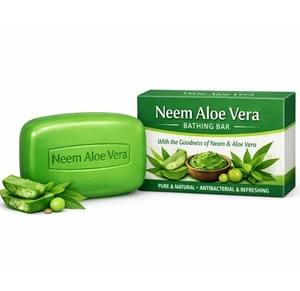 Jabón en Barra de Baño de Neem y Aloe Vera de Marca Privada OEM al por Mayor, Jabón Herbal Hidratante y Antibacteriano, Limpiador Corporal Ayurvédico - Product Image 3
