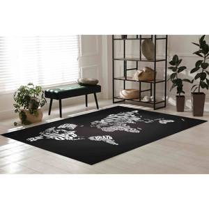 Alfombra con Mapa del Mundo: Alfombra Moderna Antideslizante con Estampado Decorativo, Alfombra de Chenilla - Product Image 4