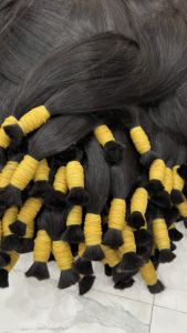 Venta al por mayor 30 pulgadas de largo recto vietnamita virgen extensiones de cabello humano a granel cutículas alineadas Color negro Natural pelucas en bruto - Product Image 4