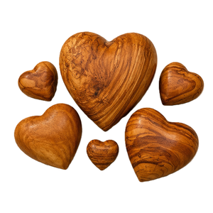 Juego de esculturas de corazones de madera, decoración rústica de varias piezas para dormitorio, día de San Valentín - Product Image 2